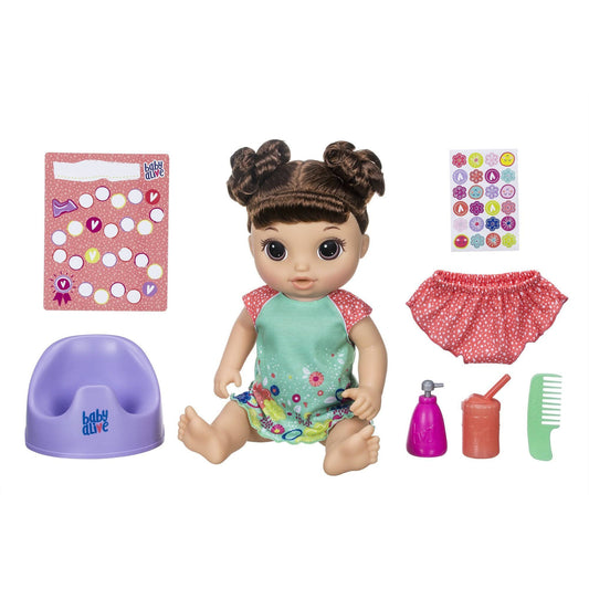 Baby Alive Potty Dance Baby:Talking Baby Doll with Brown Hair OMN3_M6PPL90