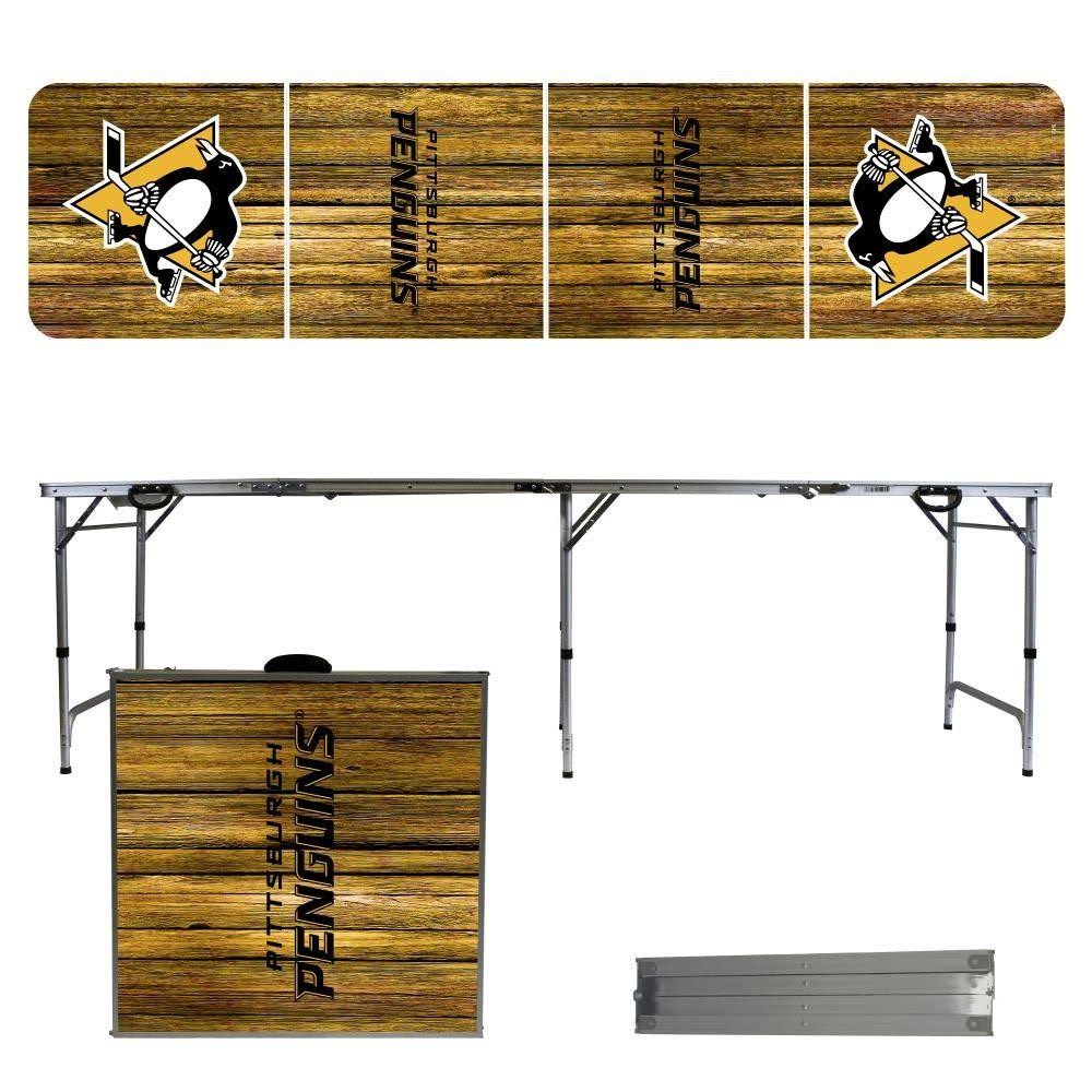 Victory Tailgate Pittsburgh Penguins 8& Portable Folding Tailgate Table - Weathered Version Yellow/Black GFH2_K8FJO41