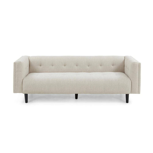 Noble House Ludwig Fabric Upholstered Tufted Sofa in Beige and Dark Brown - 311216 QJV3_P4TAO39