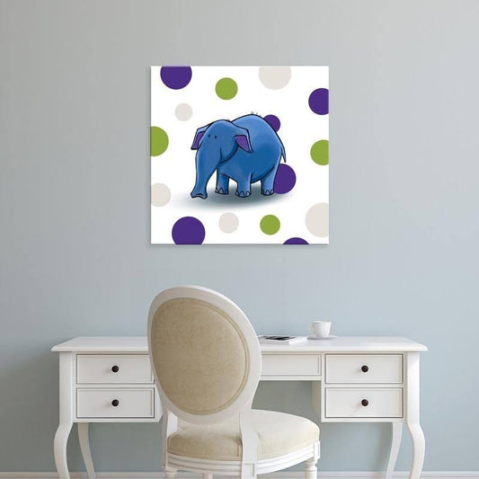 Easy Art Prints GraphINCs Elephant Premium Canvas Art - 40 x 40 - Classic Black Frame WEV3_G7MSC53