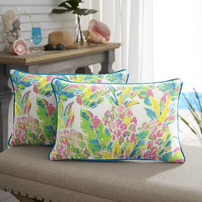 Aaru Indoor / Outdoor Floral Lumbar Pillow Bayou Breeze Size: 12x22 x 24x22 ZZR3_R5SXA00