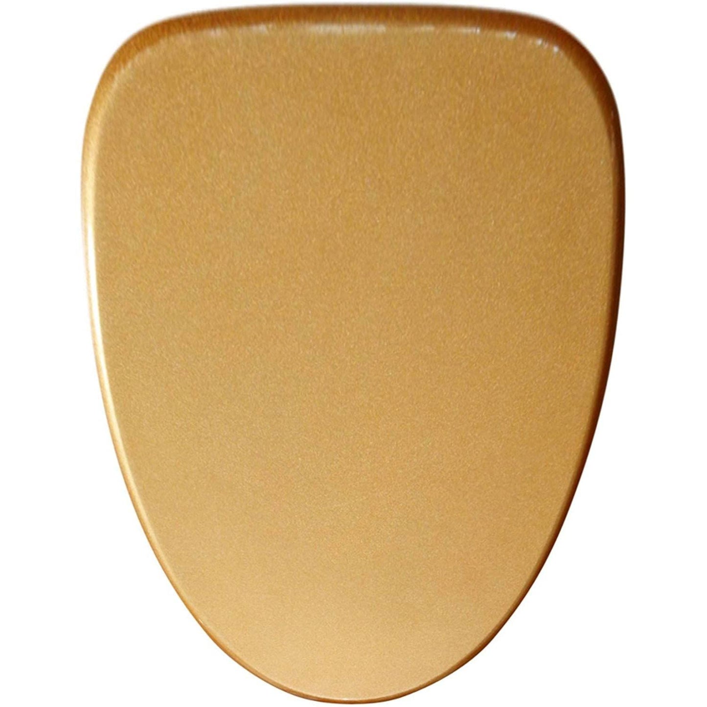 Sanilo 204 Elongated Wood Toilet Seat with Soft Close Lid, Shiny Gold ZNG4_V6ENT03