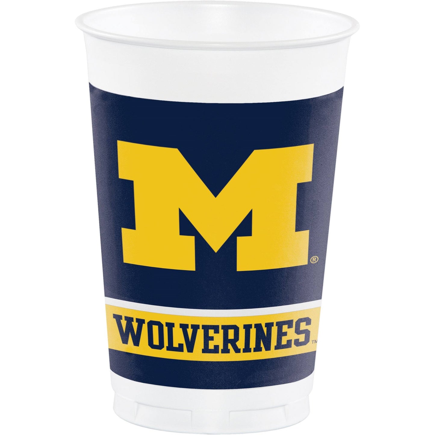 Pack of 96 Yellow and Blue Michigan Wolverines Party Cups 7.5x22 EHU3_M6YVB49