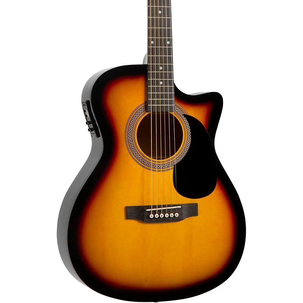 Rogue RA-090 Concert Cutaway Acoustic-Electric Guitar Sunburst WLA5_W2QQB94