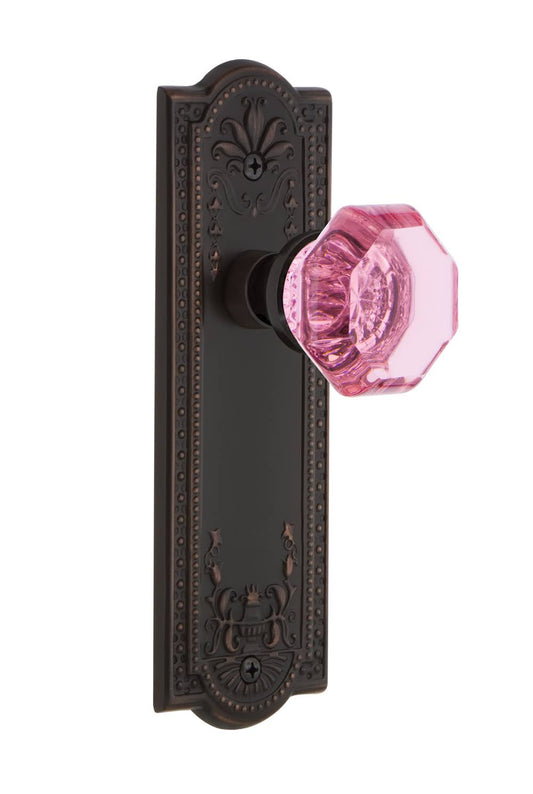 Nostalgic Warehouse 723381 Meadows Plate Double Dummy Waldorf Pink Door Knob in Timeless Bronze MVE5_U9EAP68