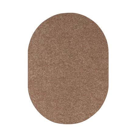 Solid Color Indoor Area Rugs, Brown - 7&6 inchx10& Oval COB9_G2NGT15