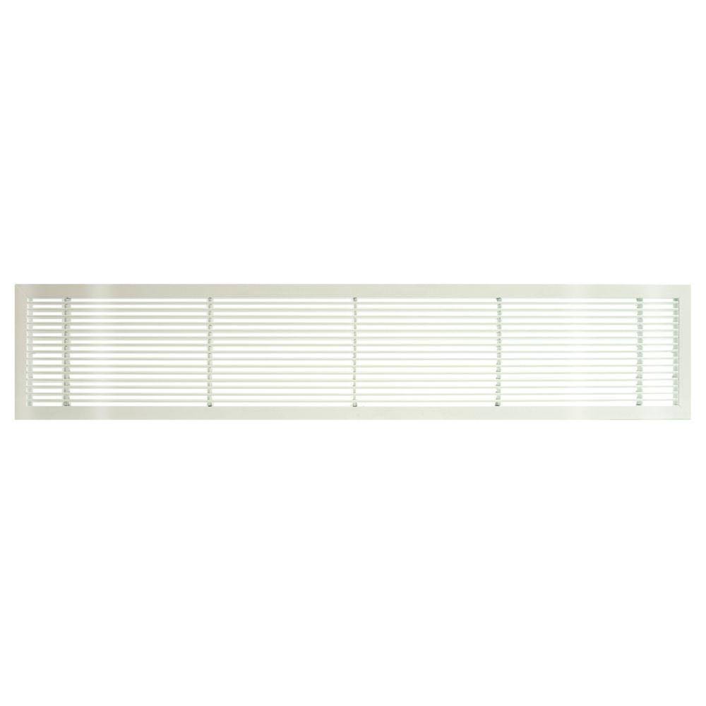 Architectural Grille 100044203 AG10 Series 4x22 x 42x22 Solid Aluminum Fixed Bar Supply/Return Air Vent GRILLE, White-Gloss ZFI5_G7SRN61