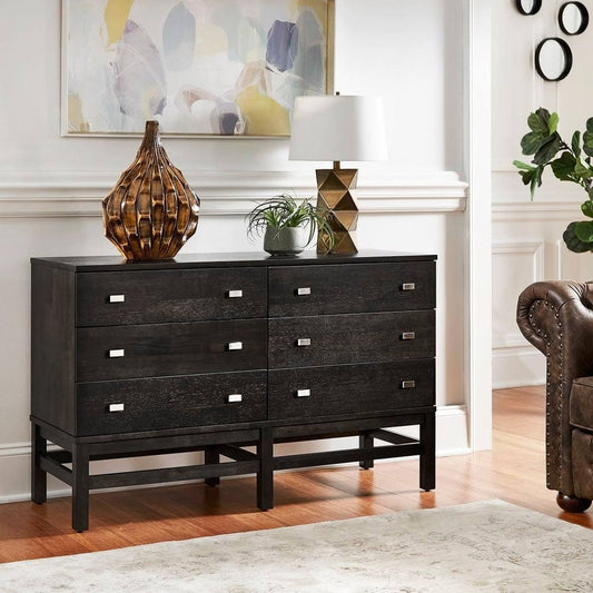 Strick  Bolton Henry 6-Drawer Sicilian Black Dresser CBA0_M8HGQ99