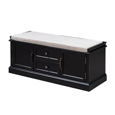 Orth Drawers Storage Bench Longshore Tides Color: Black ZRN5_F7ZHV78