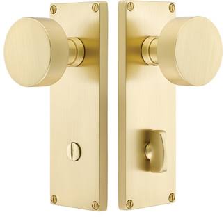 Emtek Modern Thumbturn Privacy Non-Keyed Sideplate Lockset 3-3/8x22 CtC Square Knob KHB0_G4YQG94