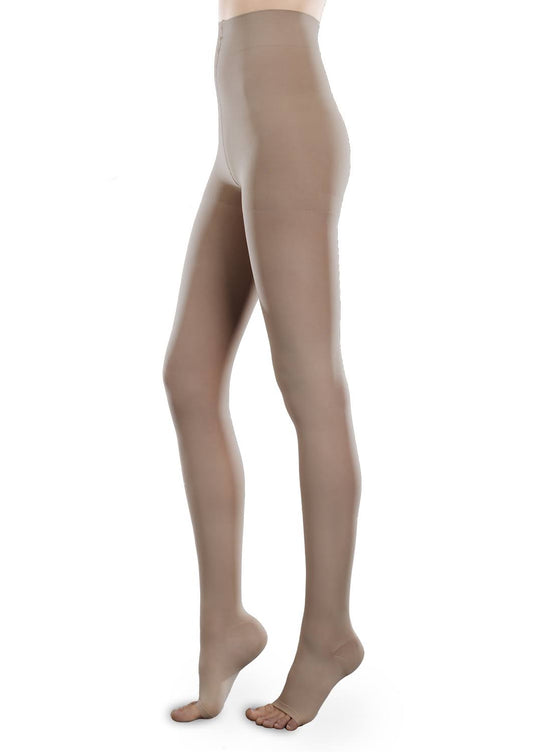 Ease Sheer Pantyhose 20-30 mmHg, Small Short, Open Toe, Sand BJJ4_T9DDK70