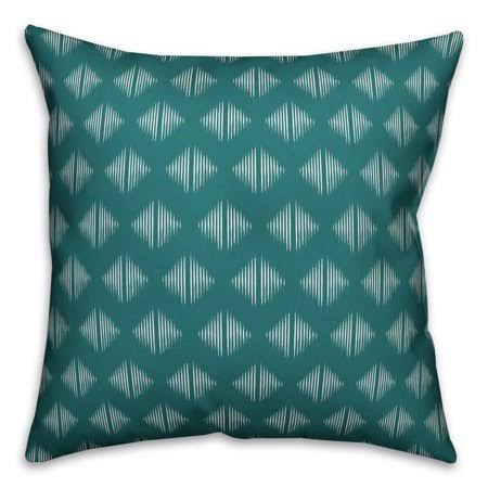 Turquoise Abstract Pattern 20x20 Spun Poly Pillow Cover WWR9_U6ZXV05