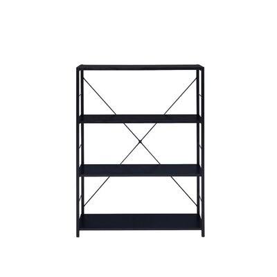 Bookshelf, Weathered Oak  Black Finish 17 Stories Color: Black, Size: 4 Shelves (43x22 H x 32x22 W x 13x22 D) DFI0_S5DTX74