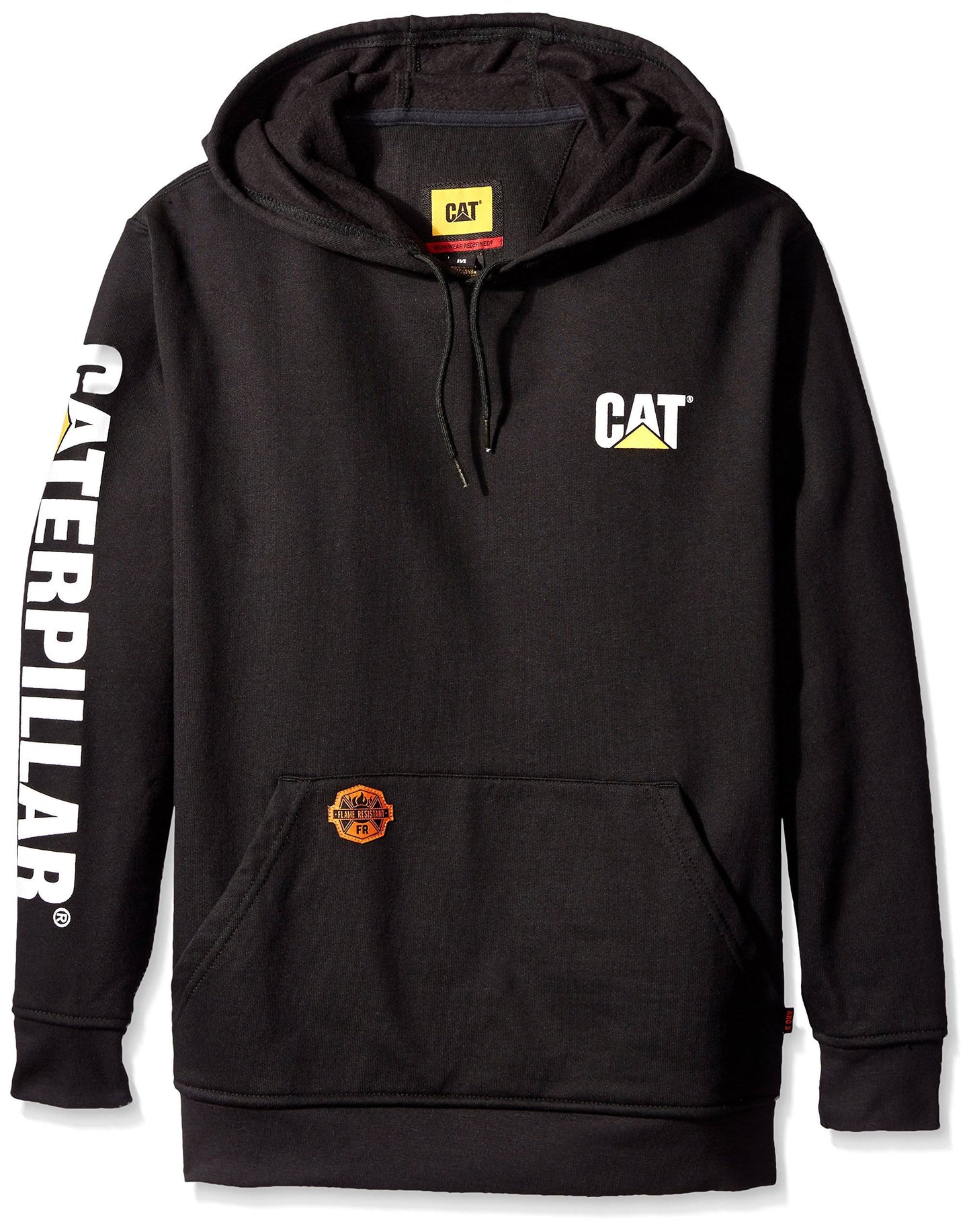 Caterpillar Mens Flame Resistant Banner Hooded Sweatshirt, Flame Resistant Black, Medium TQU0_K2GNW93