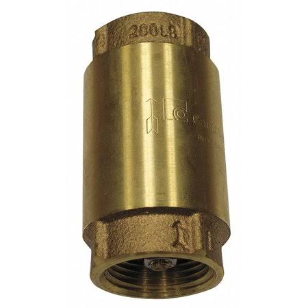 Campbell Check Valve, 1 in, Single, Inline SPRING, Brass, FNPT x FNPT - CV-4TLF FUP7_Q6UKB64