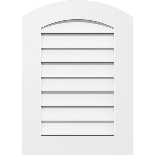 Ekena Millwork GVPAR14X2801SF 14x22W x 28x22H Arch Top Surface Mount PVC Gable Vent: Functional, w/ 3-1/2x22W x 1x22P Standard F DKT7_Z5WFW26