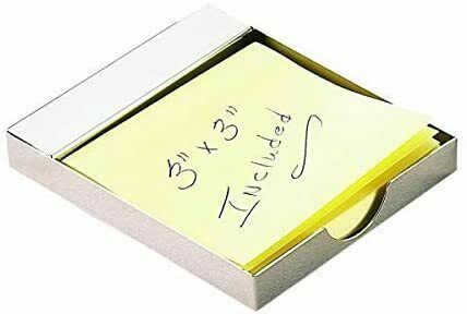 (D) Silver Memo Pad Holder for Desk, Birthday Gift for Colleague (3.2x22 x 3.8) ADT1_W5DVM88