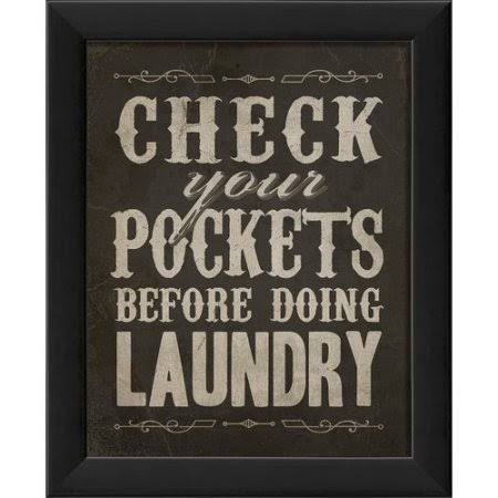 The Artwork Factory Check Your Pockets Framed Textual Art UAU8_P0YYU68