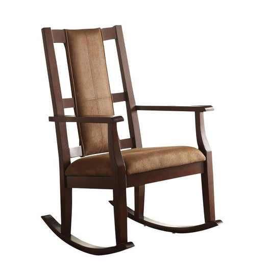 Bowery Hill Traditional Rocking Chair in Brown and Espresso VRZ9_B3VVO90