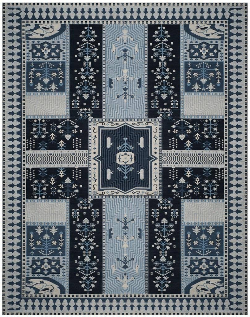 Safavieh CLV512A Classic Vintage Navy / Light Blue Area Rug - 8& x 10& ILU7_K0HYC73