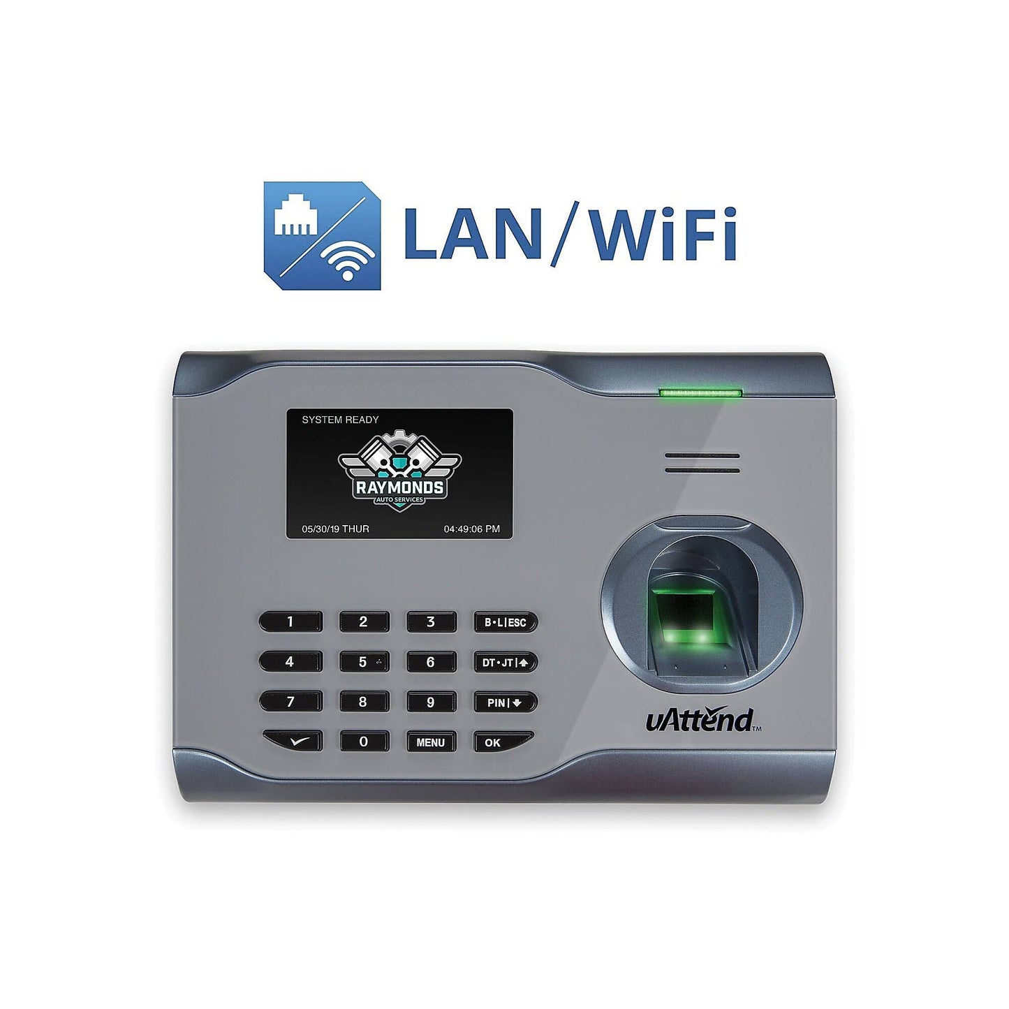 uAttend Cloud-Connected Fingerprint Time Clock Bn6400, Size: One Size RAQ0_I3YHJ22