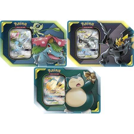 Pokemon GX Tag Team Pikachu  Zekrom-GX Eevee  Snorlax-GX Celebi  Venusaur-GX Collector Tin AWQ2_H9CXE53