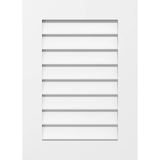 Ekena Millwork GVPVE14X4001SN 14x22W x 40x22H Vertical Surface Mount PVC Gable Vent: Non-Functional, w/ 3-1/2x22W x 1x22P Standa SKB3_K6HAD53