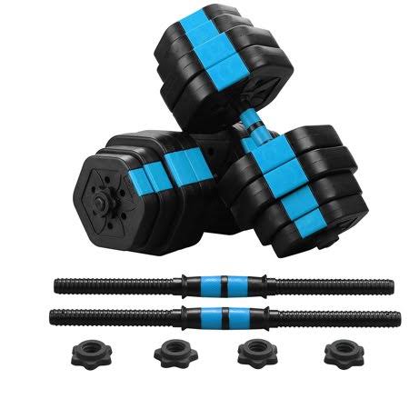 Ainfox 2 in 1 Adjustable Dumbbell Set 66 lbs, Gym Workout Dumbbell Set with Connecting Rod,Lifting Dumbbells Used As Barbell for LXU7_L3NNA93