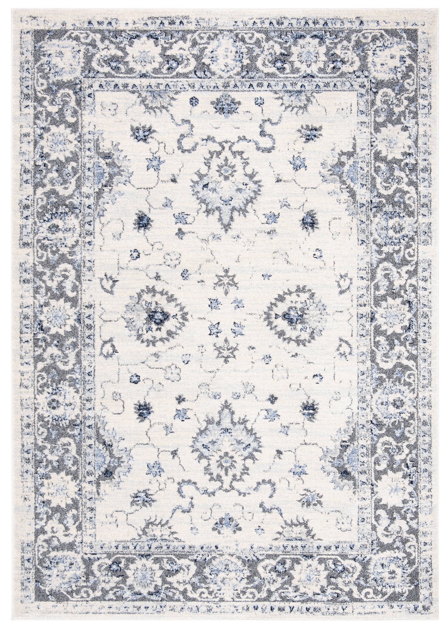 Safavieh Harbor HBR145A 5&3x22 x 7&6x22 Cream / Blue Area Rug PHT7_A4FVQ10