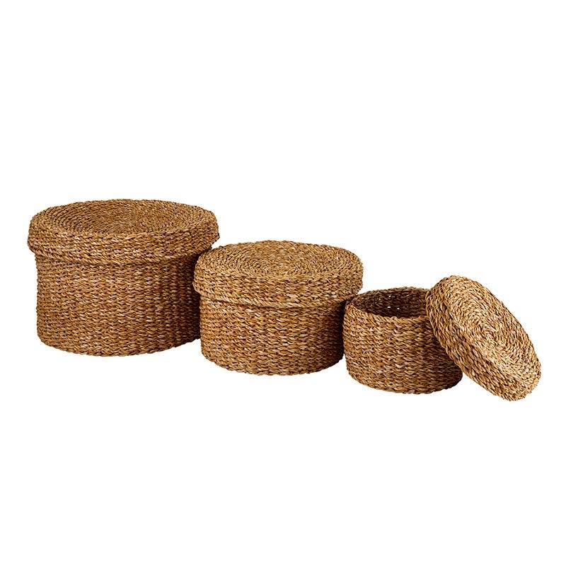 Creative Brands AMR745 Round Box with Lid Basket - Set of 3 JLP4_A2ZJO89