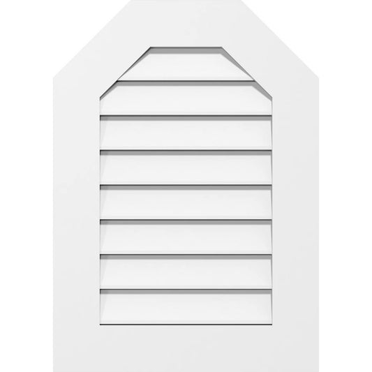 Ekena Millwork GVPOT42X3201SF 42x22W x 32x22H Octagonal Top Surface Mount PVC Gable Vent: Functional, w/ 3-1/2x22W x 1x22P Stand XGQ7_V7GKK88