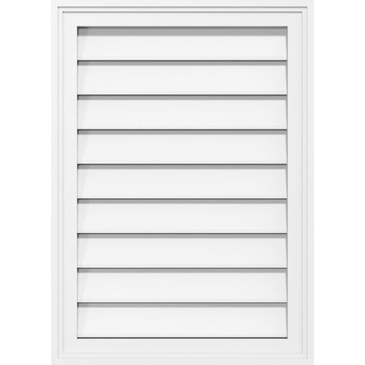 Ekena Millwork GVPVE26X1602SF 26x22W x 16x22H Vertical Surface Mount PVC Gable Vent: Functional, w/ 2x22W x 1-1/2x22P Brickmould FLO8_X4VFN62