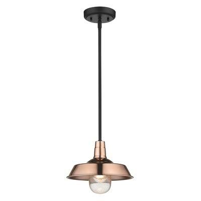 Sussman 1 - Light Single Dome Pendant Gracie Oaks Finish: Copper SMX0_B7ADX08