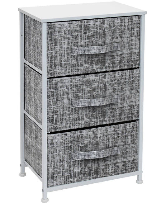 Sorbus 3-Drawers Chest Dresser - Gray, White VYC4_G2DSN98