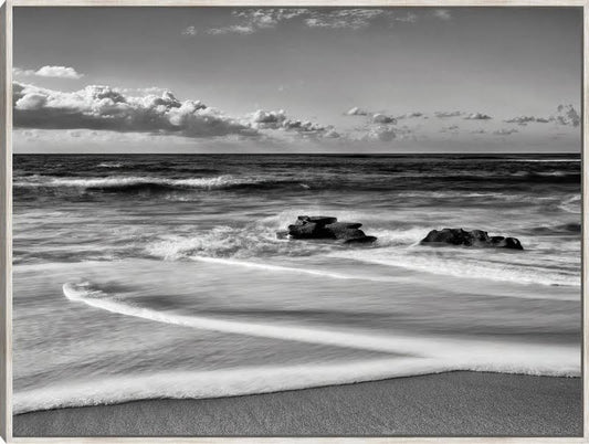 Whispering Sands Beach Framed Canvas Art by Danita Delimont Barnwood 32x24 Fineartcanvas CYR2_Y3MWI86