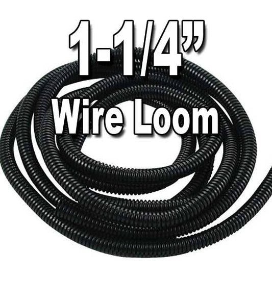 1-1/4x22 Black Split Wire Loom Flex-Guard Convoluted Tubing, 100ft 4309C XEB9_Z1CPS03