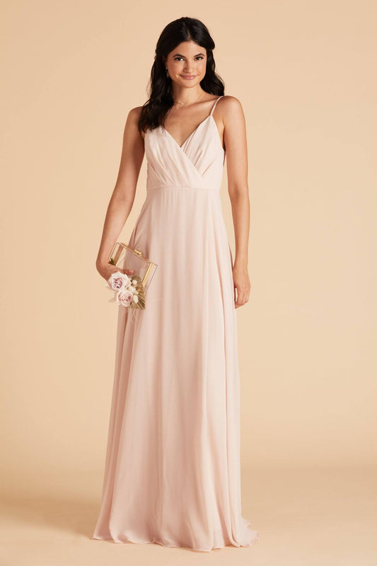 Birdy Grey Kaia Chiffon Bridesmaid Dress in Pale Blush XL / Pale Blush LNU2_O0YLH79