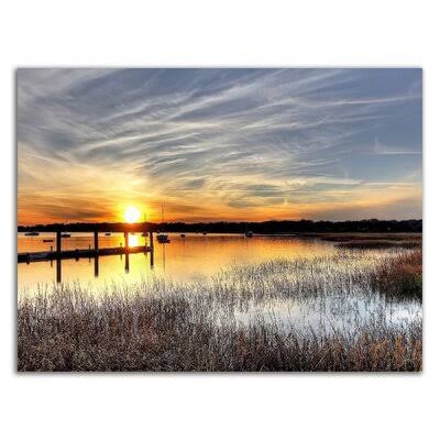 &The Fjord by PhotoINC Studio - Wrapped Canvas Print Rosecliff Heights Size: 14x22 H x 18x22 W x 1.5x22 D AZE7_E1JQP68