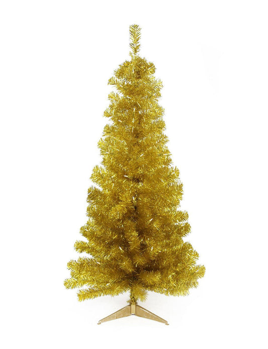 Northlight 4 ft. Pre Lit Slim Tinsel Christmas Tree Gold YIS4_O9JWE82