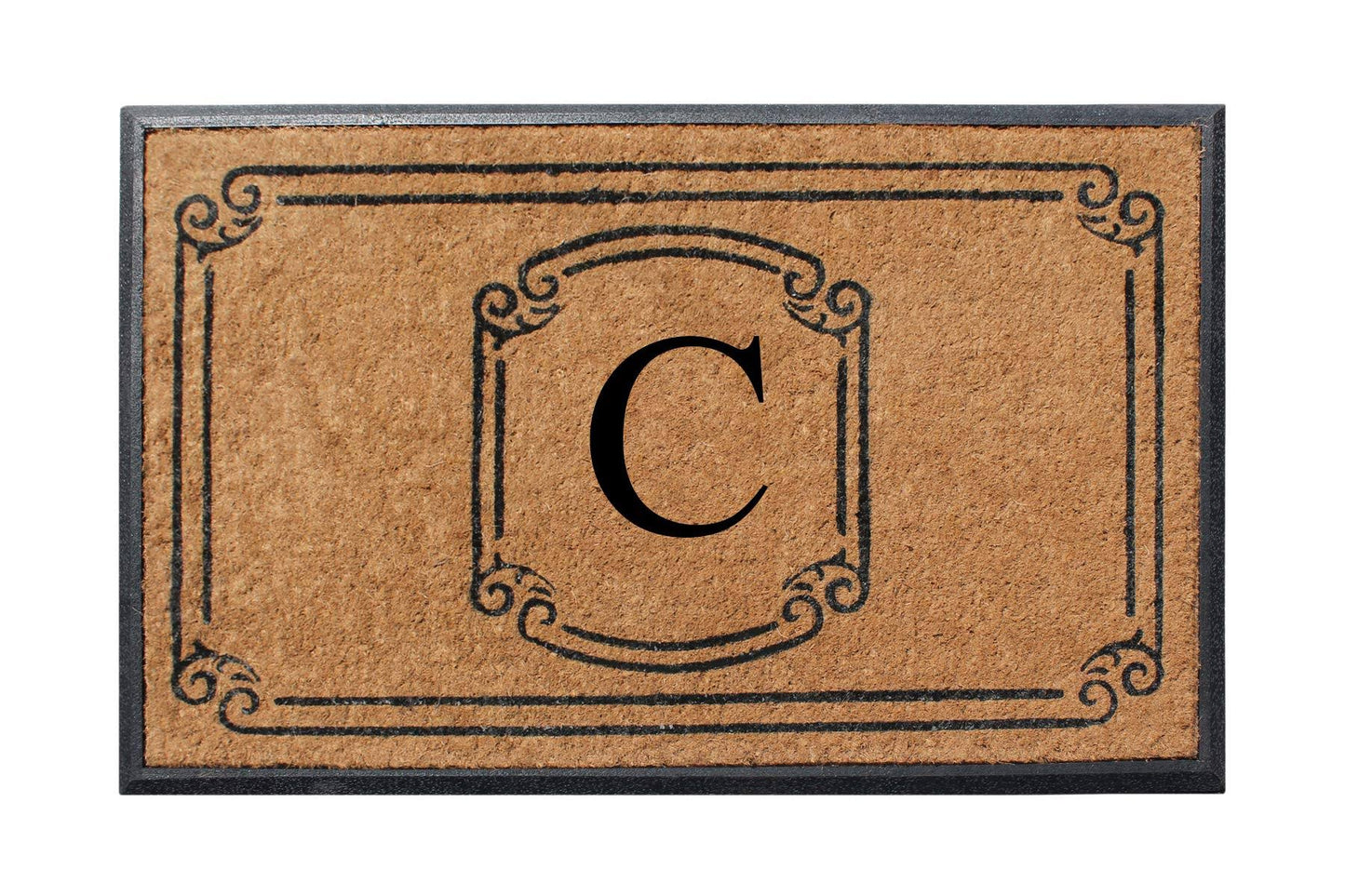 A1 Home Collections A1HOME200129-C Rubber and Coir Molded 30x48 inch Designer Hand-Crafted,Personalized,Double/Single Door Mat,  GLP4_C9FBF56