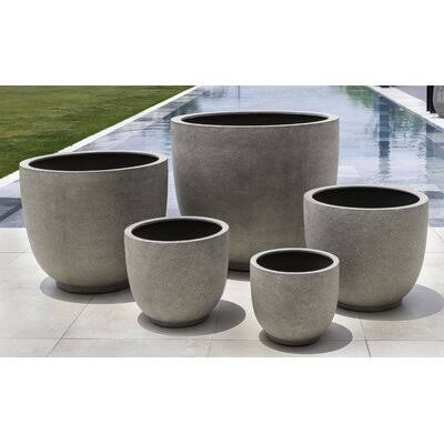 Danilo Fiberglass Pot Planter 17 Stories Color: Charcoal, Size: 18.5x22 H x 21.75x22 W x 21.75x22 D EUD9_Y5QEX42