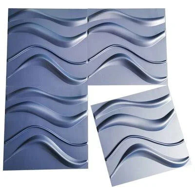 19.7x22 x 19.7x22 Vinyl Wall Paneling in Blue Art3d A10003BL RND3_H8XQK96