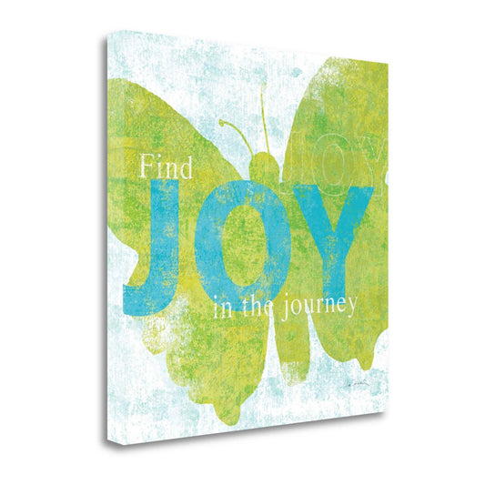 Tangletown Fine Art Letterpress Joy by Sue Schlabach, Fine Art Giclee Print on Wrap Canvas, 24x24x22 BAZ2_R4SHR96