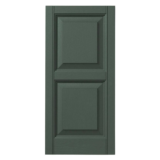 Ply Gem 15 in. x 31 in. Raised Panel Polypropylene Shutter Pair in Green FUR2_M8WQQ58