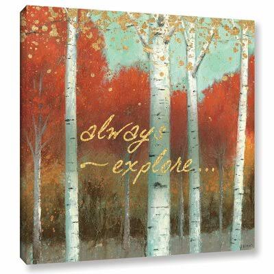 Darby Home Co Fall Promenade III Painting Print on Wrapped Canvas - Size: 18x22 H x 18x22 W x 2x22 D PSF5_T9QCH30