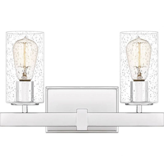 2 Light Bath Vanity - 9.5 Inches High Polished Chrome Finish - Bailey Street Home - 71-Bel-4532424, Silver SNZ8_B4NPT18