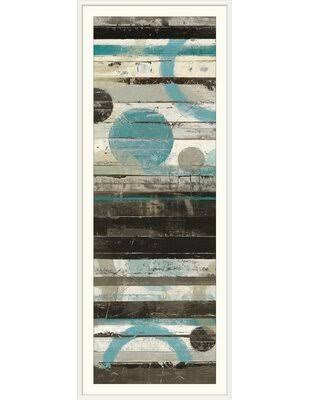 Texline &Blue Zephyr Panel& by Mike Schick Painting Print Wrought Studio Format: White Frame, Size: 44x22 H x 20x22 W x 1x22 D QBV7_X9RGC10