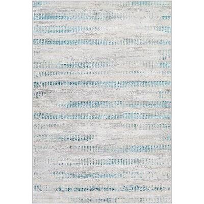 Aiello Power Loom Teal/Beige Rug Rosecliff Heights Rug Size: Rectangle 6&7x22 x 9& LLO1_V0FTO45