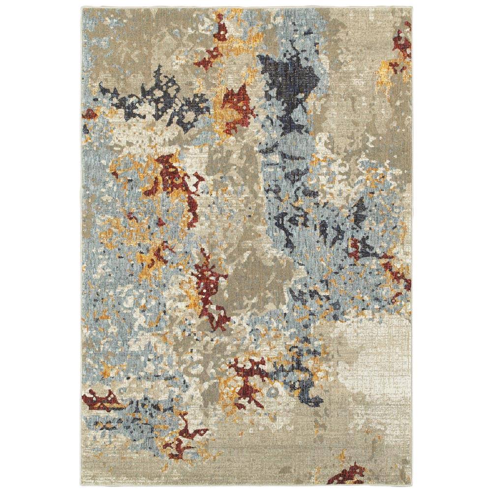 Archer Lane Crescent 8 x 10 Beige Indoor Abstract Area Rug in Brown | 804EVL3K7L UBE7_X4SLS42