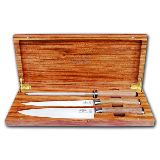 Triumph Hill Cutlery Knife Set with Genuine Acacia Wooden Case 4 POF3_C7RFS90